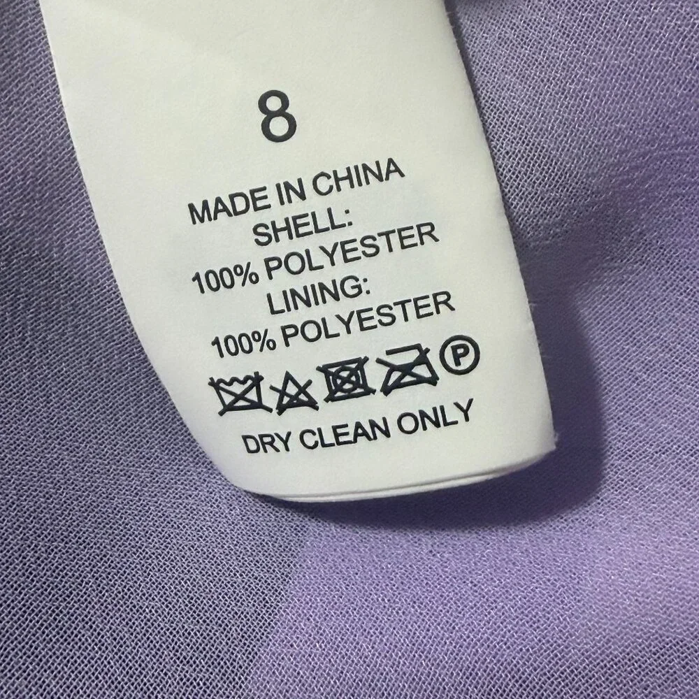 Kate Spade Dress Long Sleeve Geo Square Purple Brown Size 8
